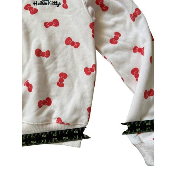 Hello Kitty Sanrio Hybrid Apparel Zip Up Hoodie Size Small Lt. Pink w/bows Kitty - Picture 4 of 7